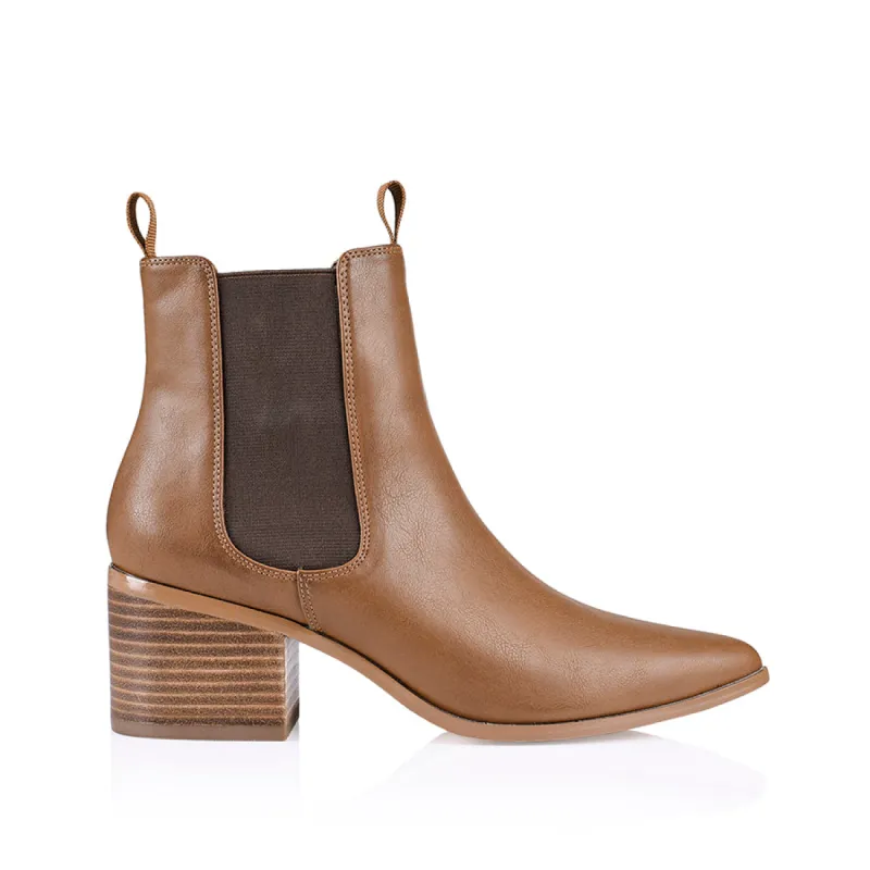 Filo Chelsea Ankle Boots - Tan Softee sold by Verali