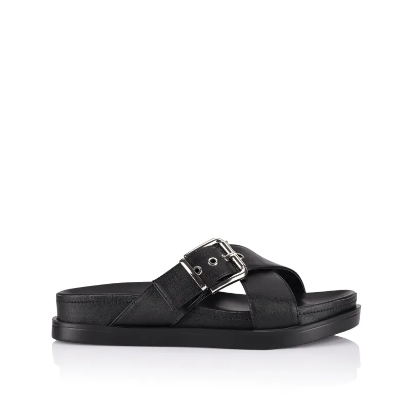 Oscar Chunky Slides - Black sold by Verali