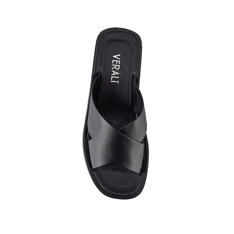 Rayne Flatform Slides - Black Smooth sold by Verali product image thumbnail 5