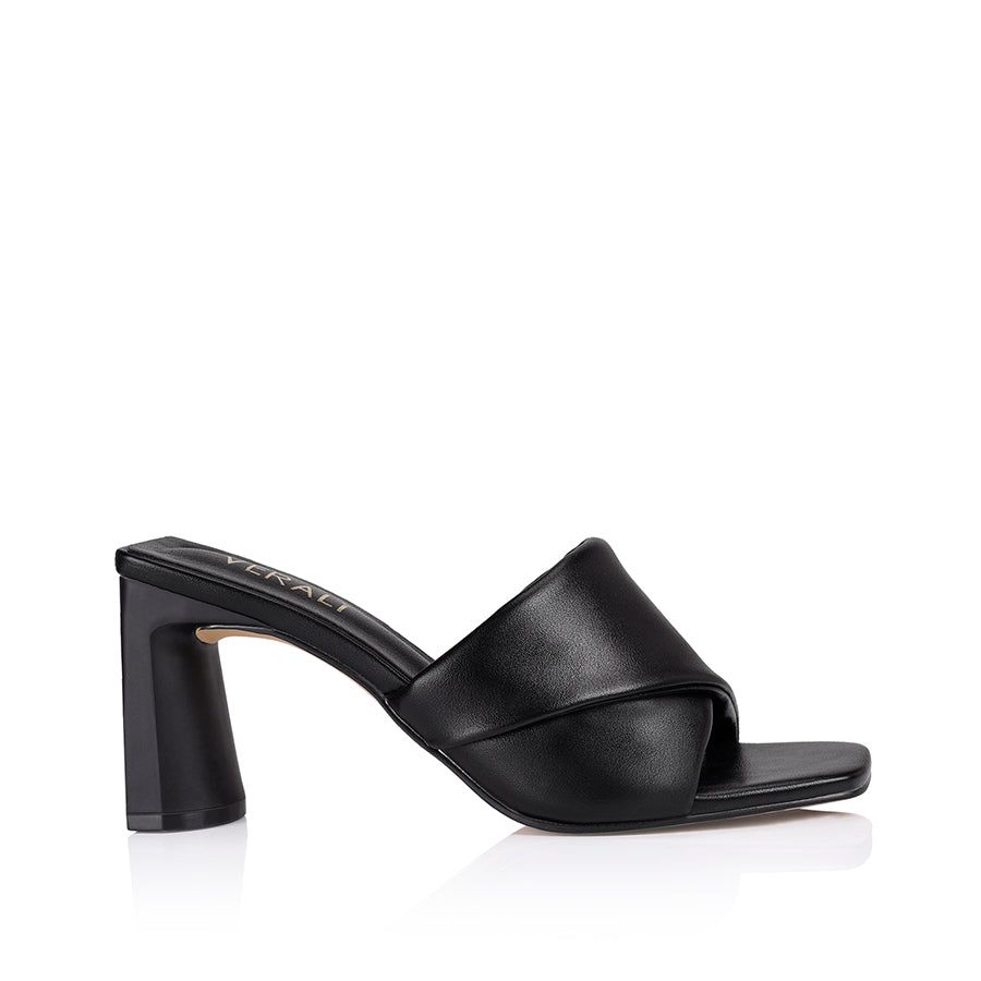 Scout Block Heel Mules - Black sold by Verali