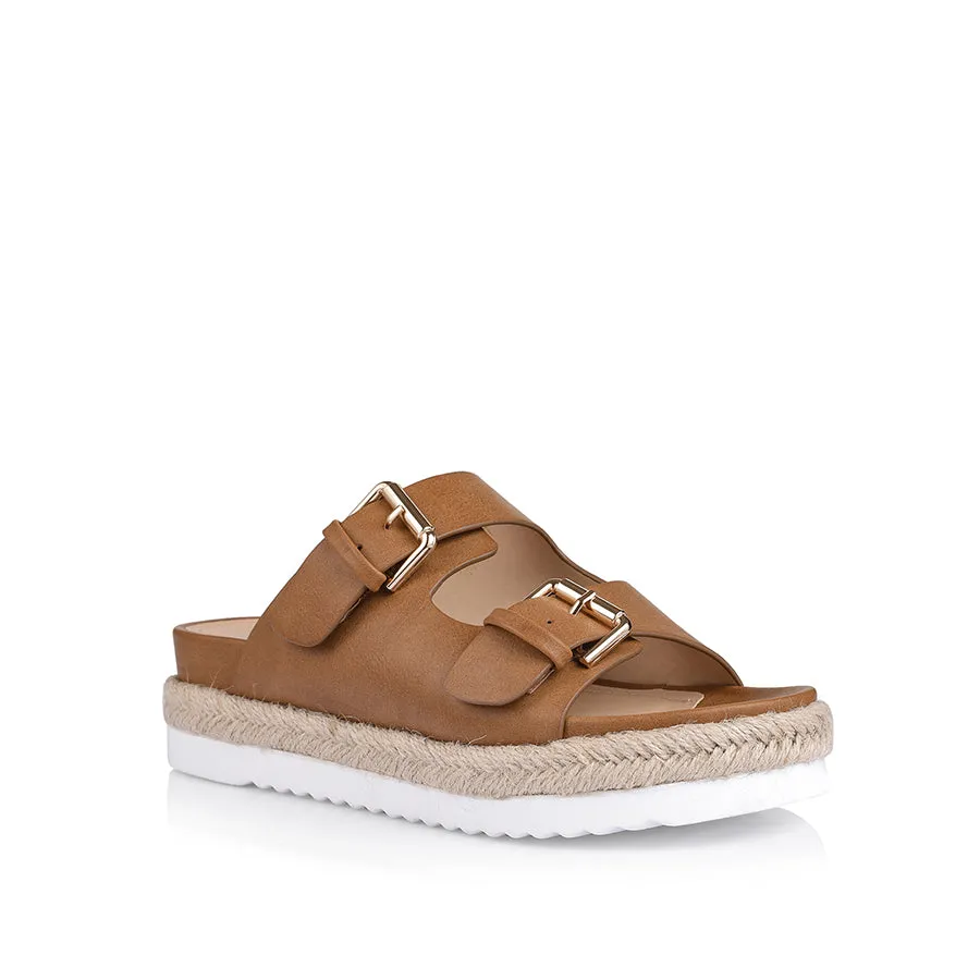 Denmark Footbed Slides - Tan Softee sold by Verali product image thumbnail 3