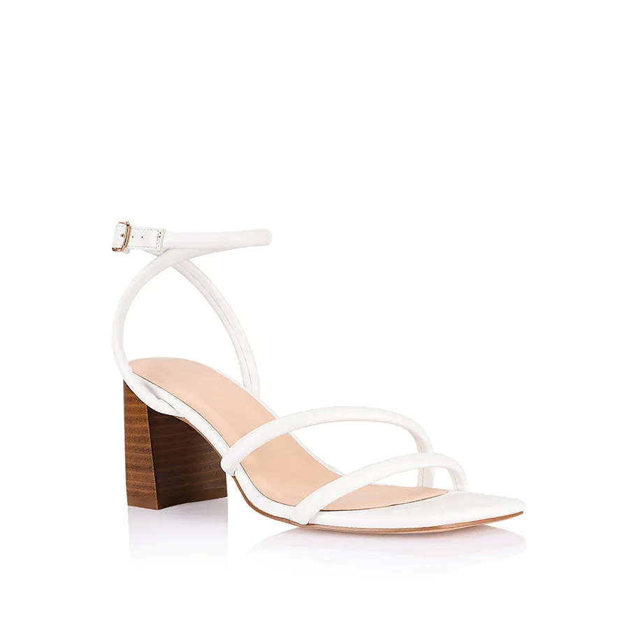 Nadia Block Heel Sandals - White sold by Verali product image thumbnail 2