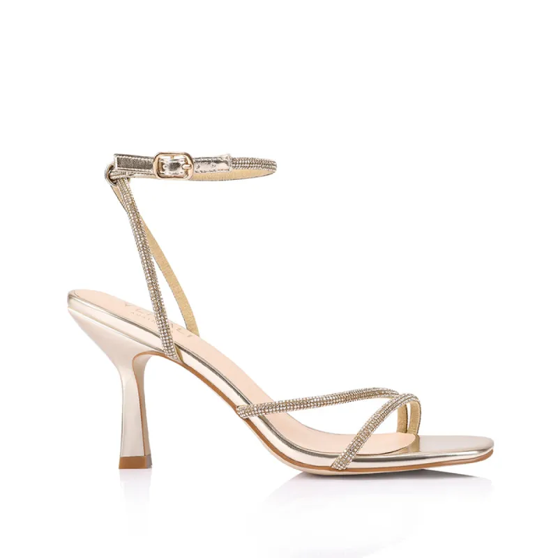 Pepper Strappy Sandals - Champagne sold by Verali