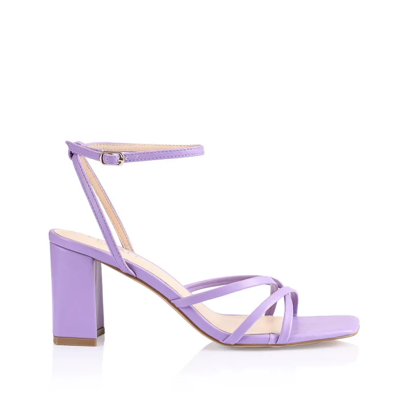 Nakita Block Heel Sandals - Violet Smooth sold by Verali