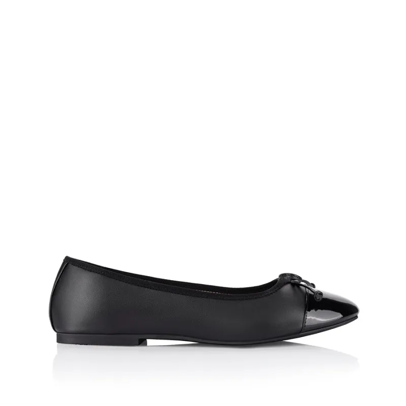 Bamba Ballet Flats - Black/Black Patent sold by Verali