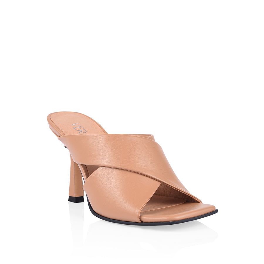 Luwow Heeled Mules - Dark Camel sold by Verali product image thumbnail 4
