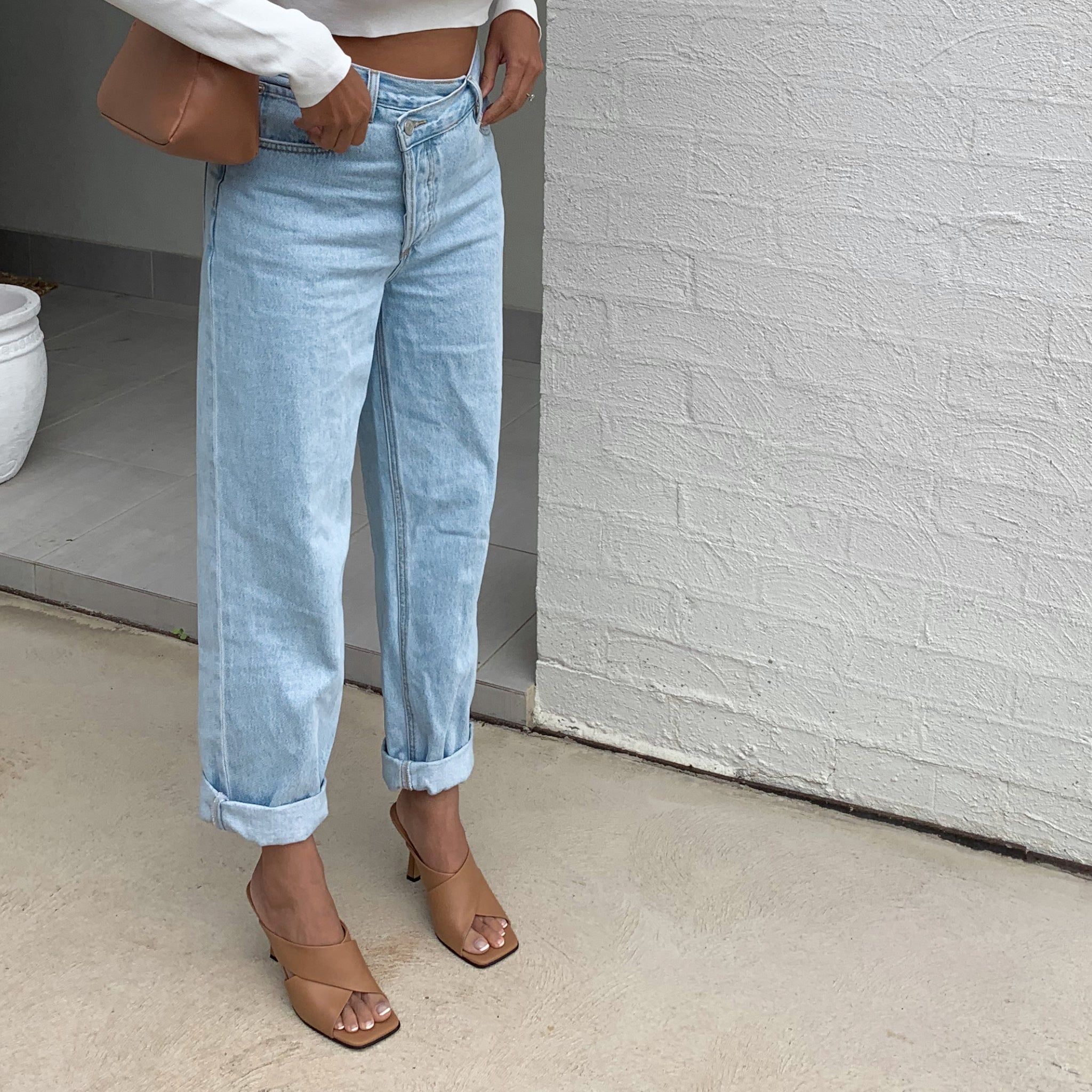 Luwow Heeled Mules - Dark Camel sold by Verali product image thumbnail 7