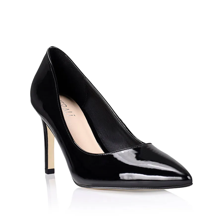 Wish Court Heel Pumps - Black Patent sold by Verali product image thumbnail 2