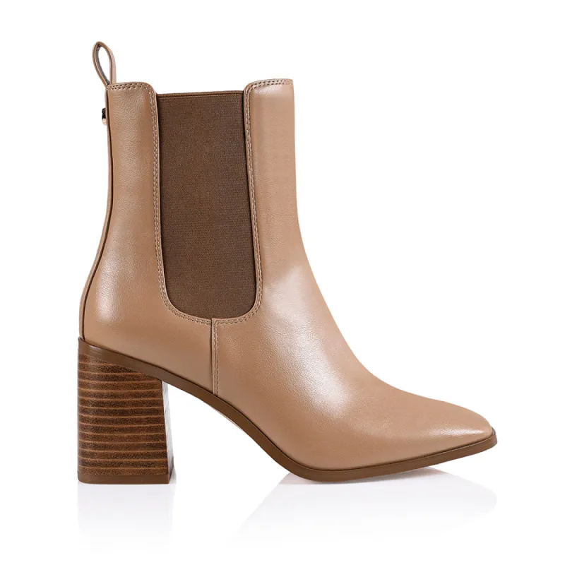 Link Chelsea Ankle Boots - Dark Camel Smooth sold by Verali
