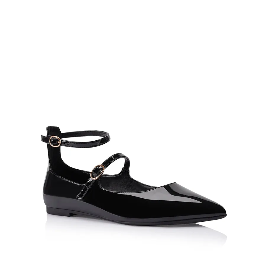 Issie Buckle Flats - Black Patent sold by Verali product image thumbnail 2