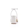 Nakita Block Heel Sandals - White Pearl sold by Verali