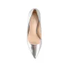 Harolina Stiletto Pumps - Silver Smooth sold by Verali