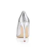 Harolina Stiletto Pumps - Silver Smooth sold by Verali