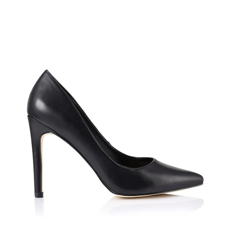 Harolina Stiletto Pumps - Black Smooth sold by Verali