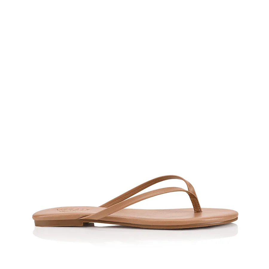 Tori Thongs - Dark Camel Tan sold by Verali
