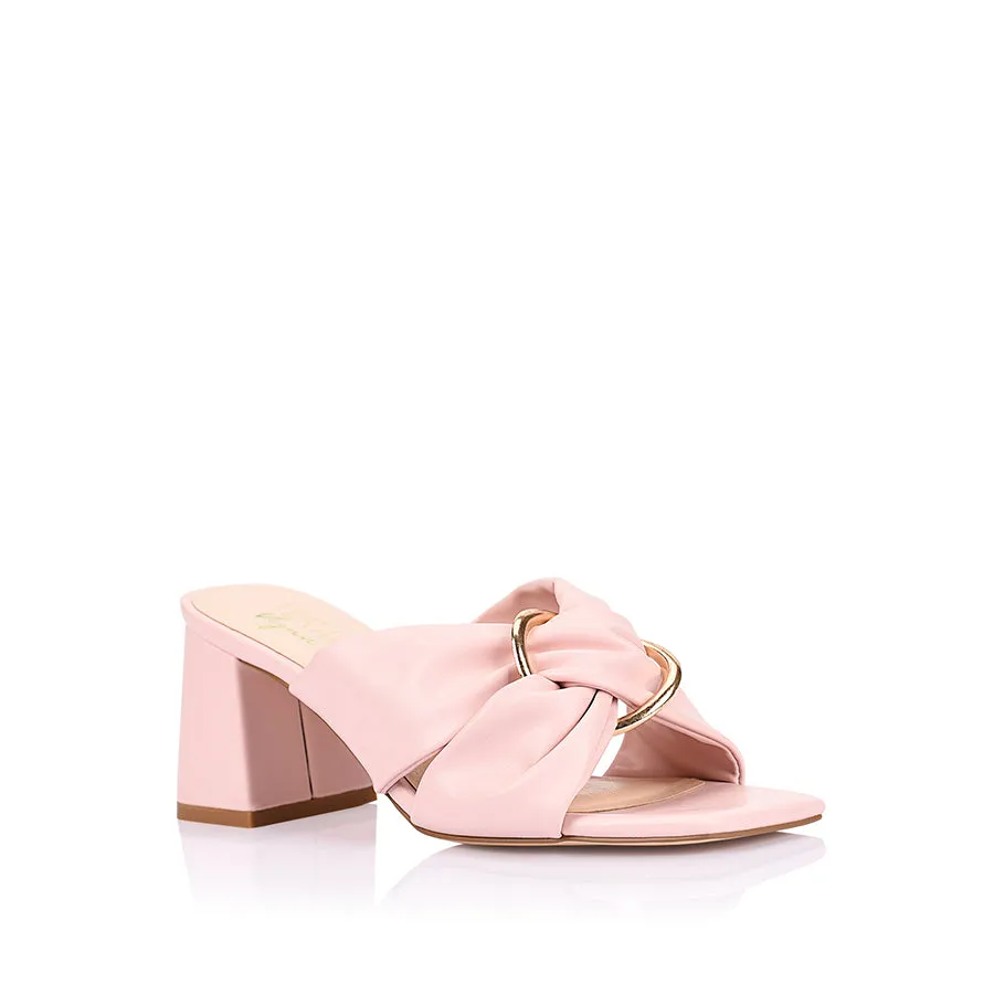 Stamos Block Heel Mules - Blush Pink sold by Verali product image thumbnail 2