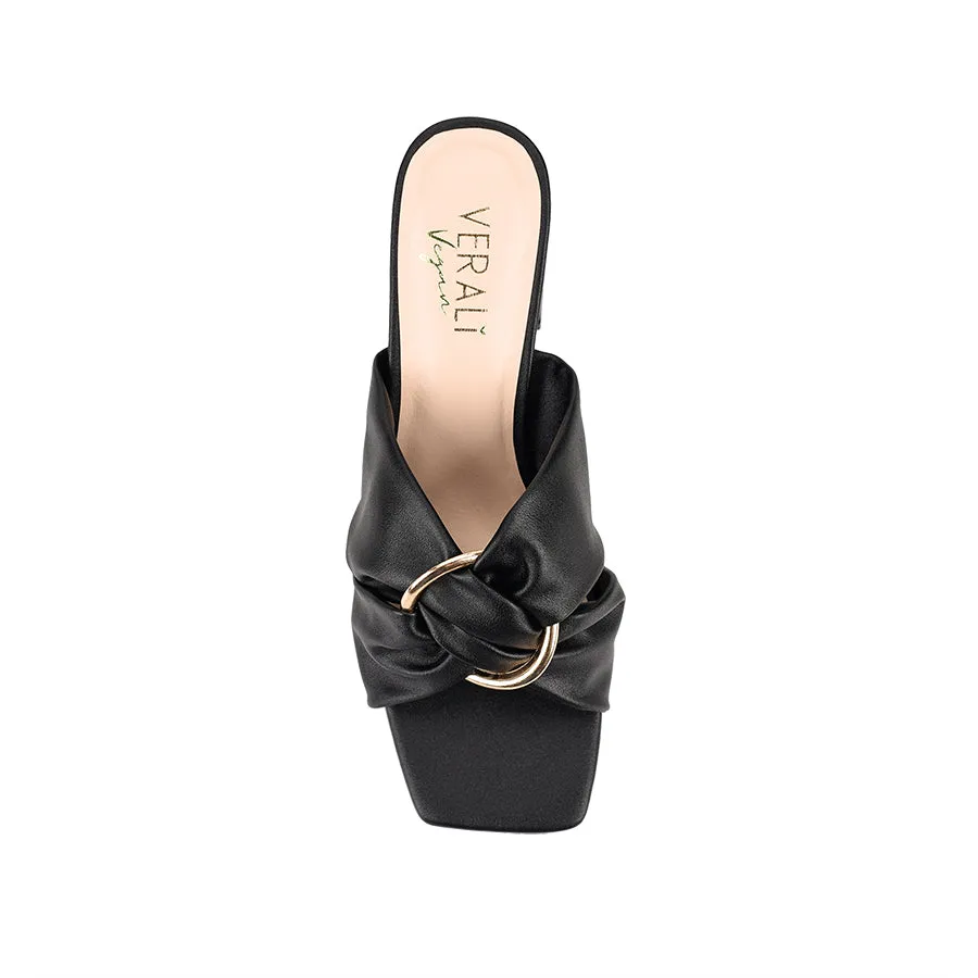 Stamos Block Heel Mules - Black sold by Verali product image thumbnail 4