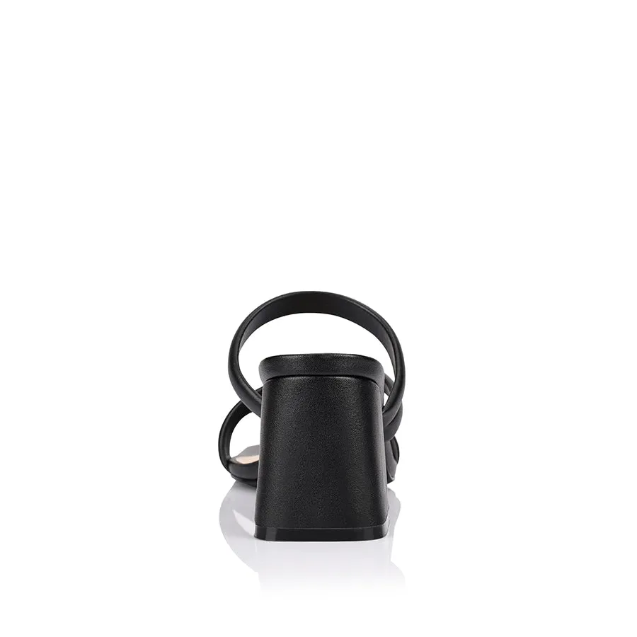 Stallone Block Heel Mules - Black sold by Verali product image thumbnail 3