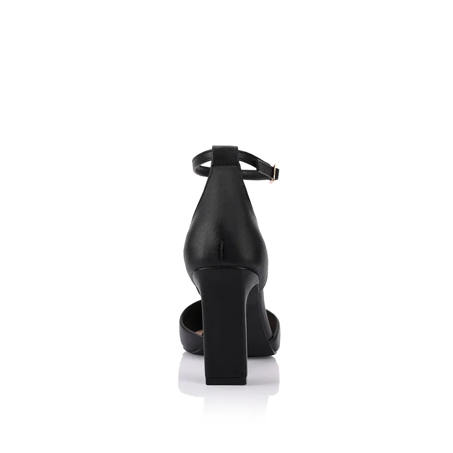 Kosta Closed Toe Block Heels - Black sold by Verali product image thumbnail 3