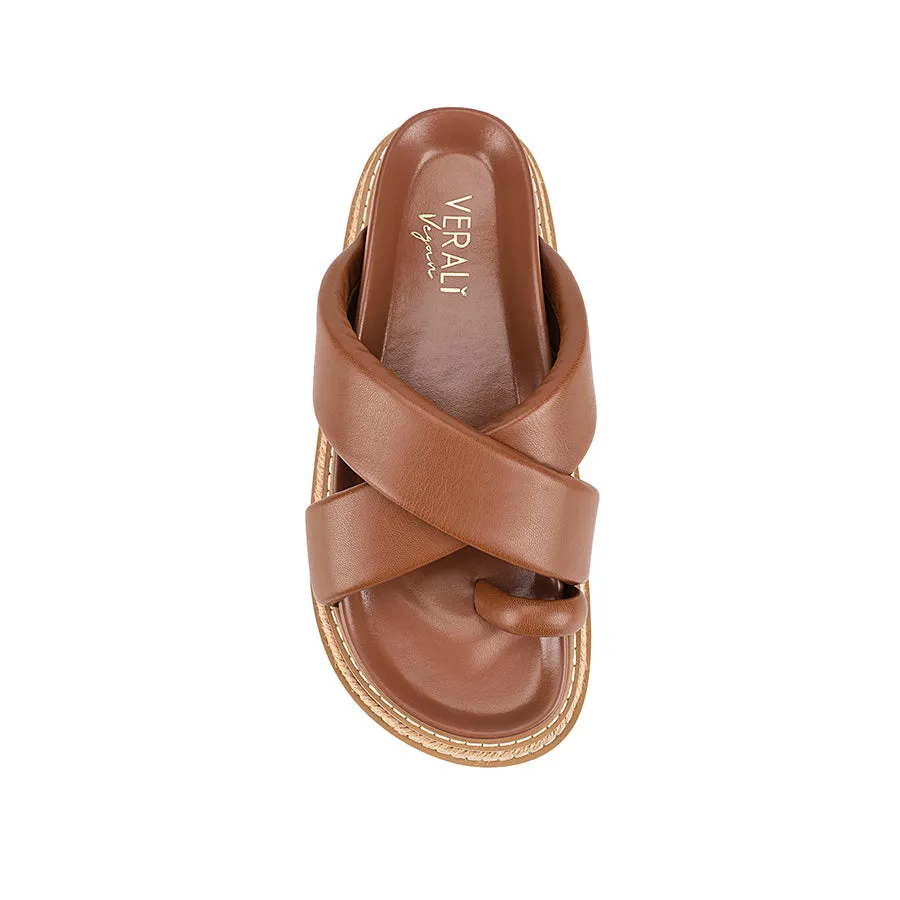 Thelma Flatform Slides - Cognac Brown sold by Verali product image thumbnail 4