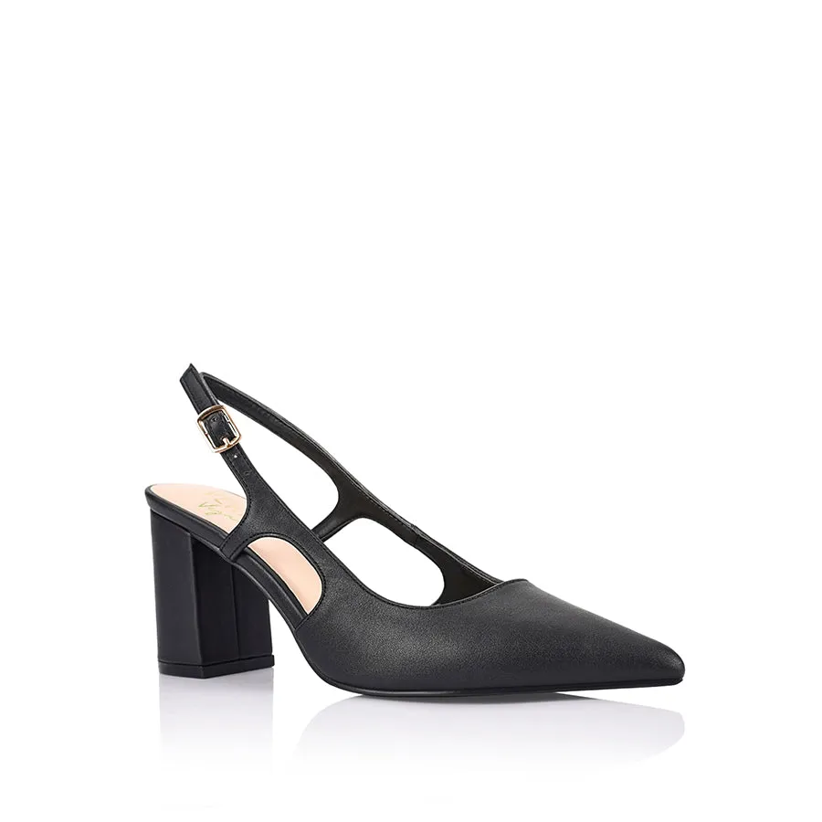 Elton Slingback Block Heels - Black sold by Verali product image thumbnail 2