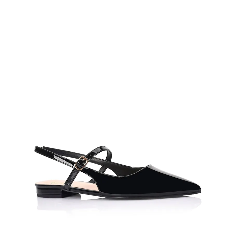 Hiatus Sling Back Flats - Black Patent sold by Verali product image thumbnail 2