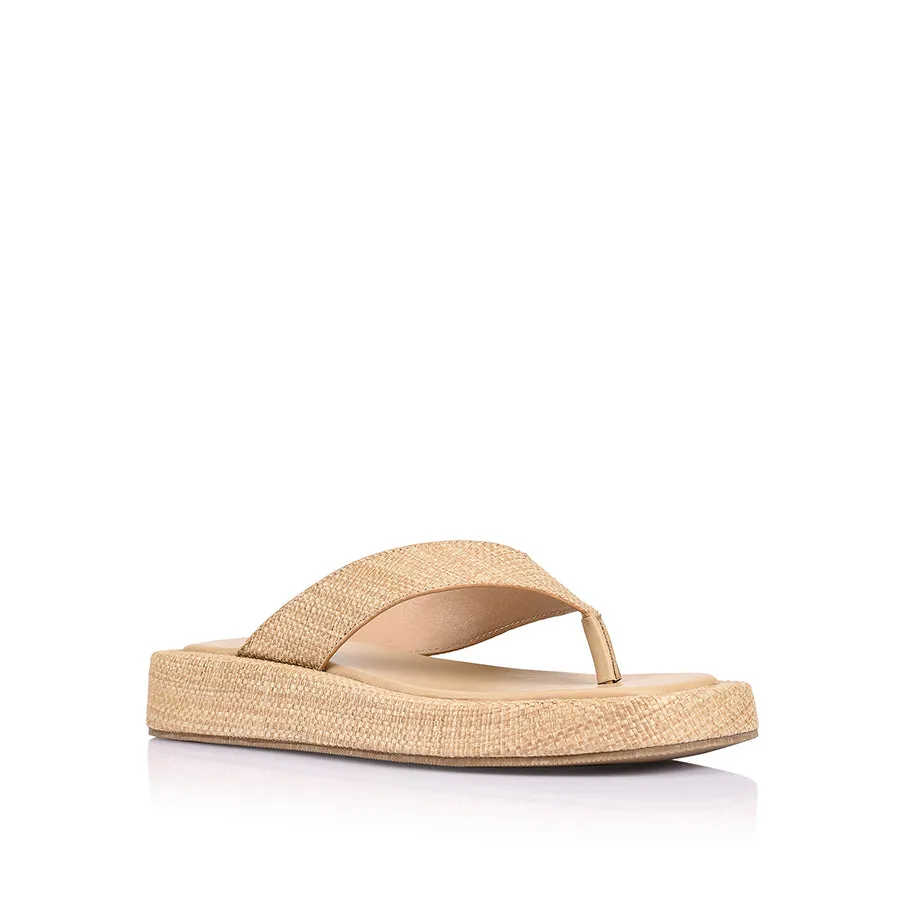 Bouncer II Flatform Thongs - Natural Raffia sold by Verali product image thumbnail 3