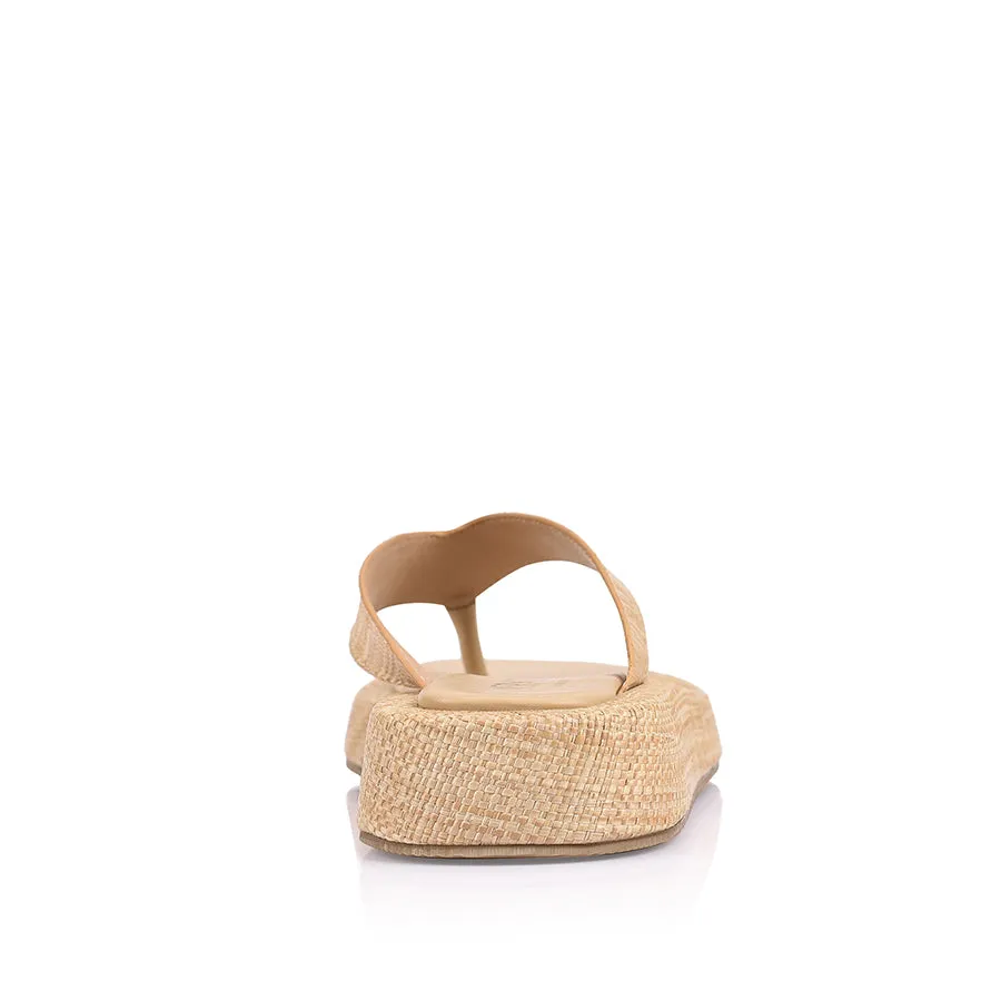 Bouncer II Flatform Thongs - Natural Raffia sold by Verali product image thumbnail 4