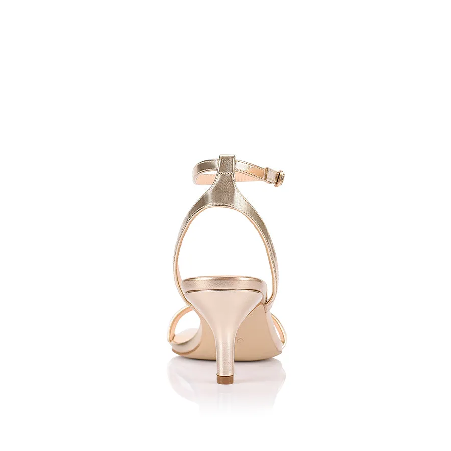 Tally Kitten Heel Sandals - Champagne Gold sold by Verali product image thumbnail 3
