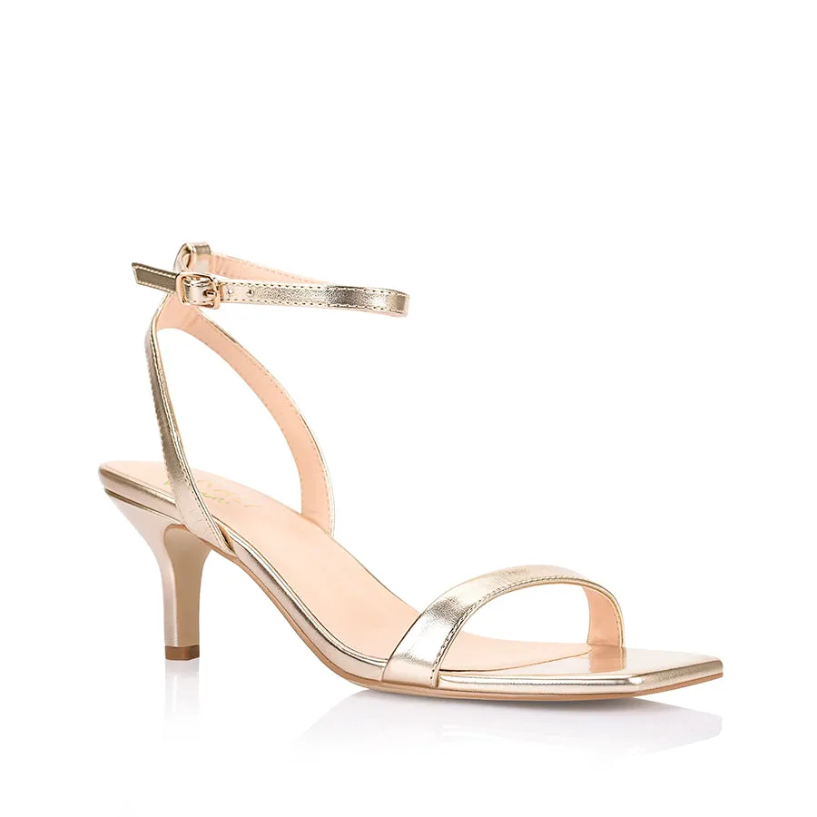 Tally Kitten Heel Sandals - Champagne Gold sold by Verali product image thumbnail 2