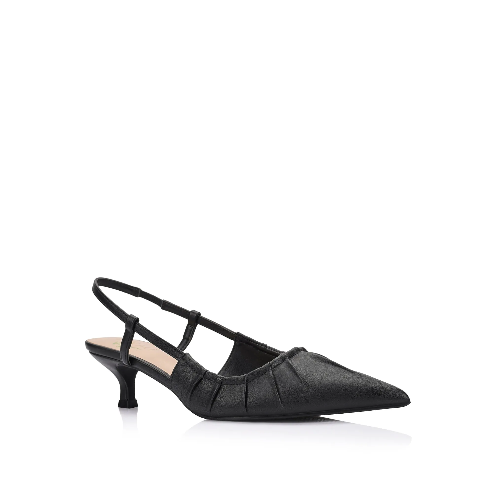 Lucius Slingback Kitten Heels - Black sold by Verali product image thumbnail 2