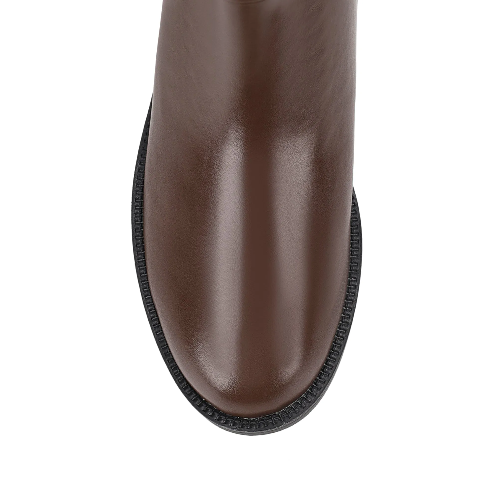 Gabe Flat Knee High Boots - Chocolate Brown sold by Verali product image thumbnail 4