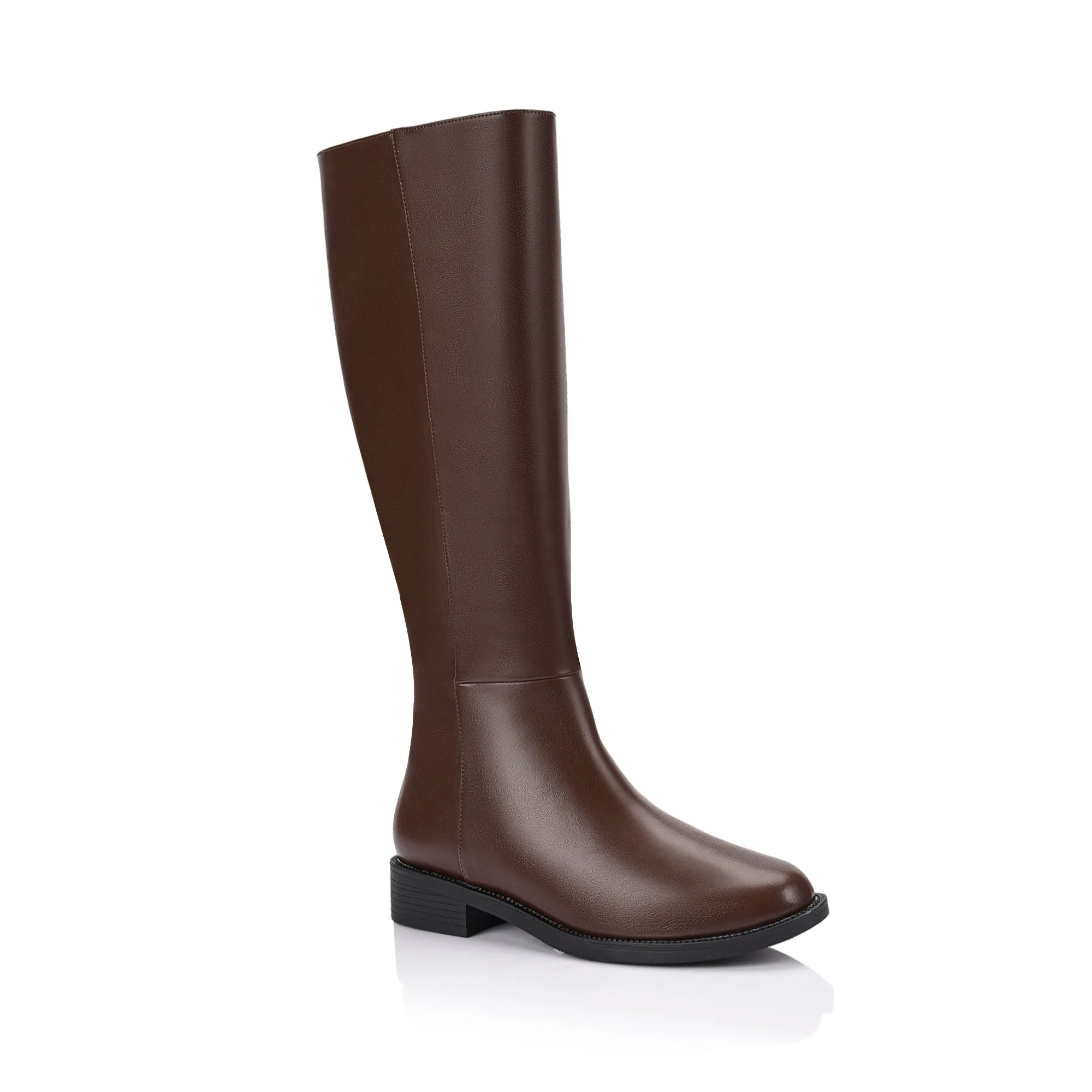 Gabe Flat Knee High Boots - Chocolate Brown sold by Verali product image thumbnail 2