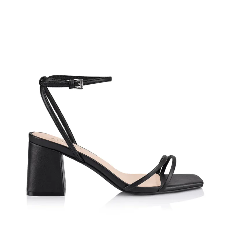Stevie Block Heel Sandals - Black sold by Verali