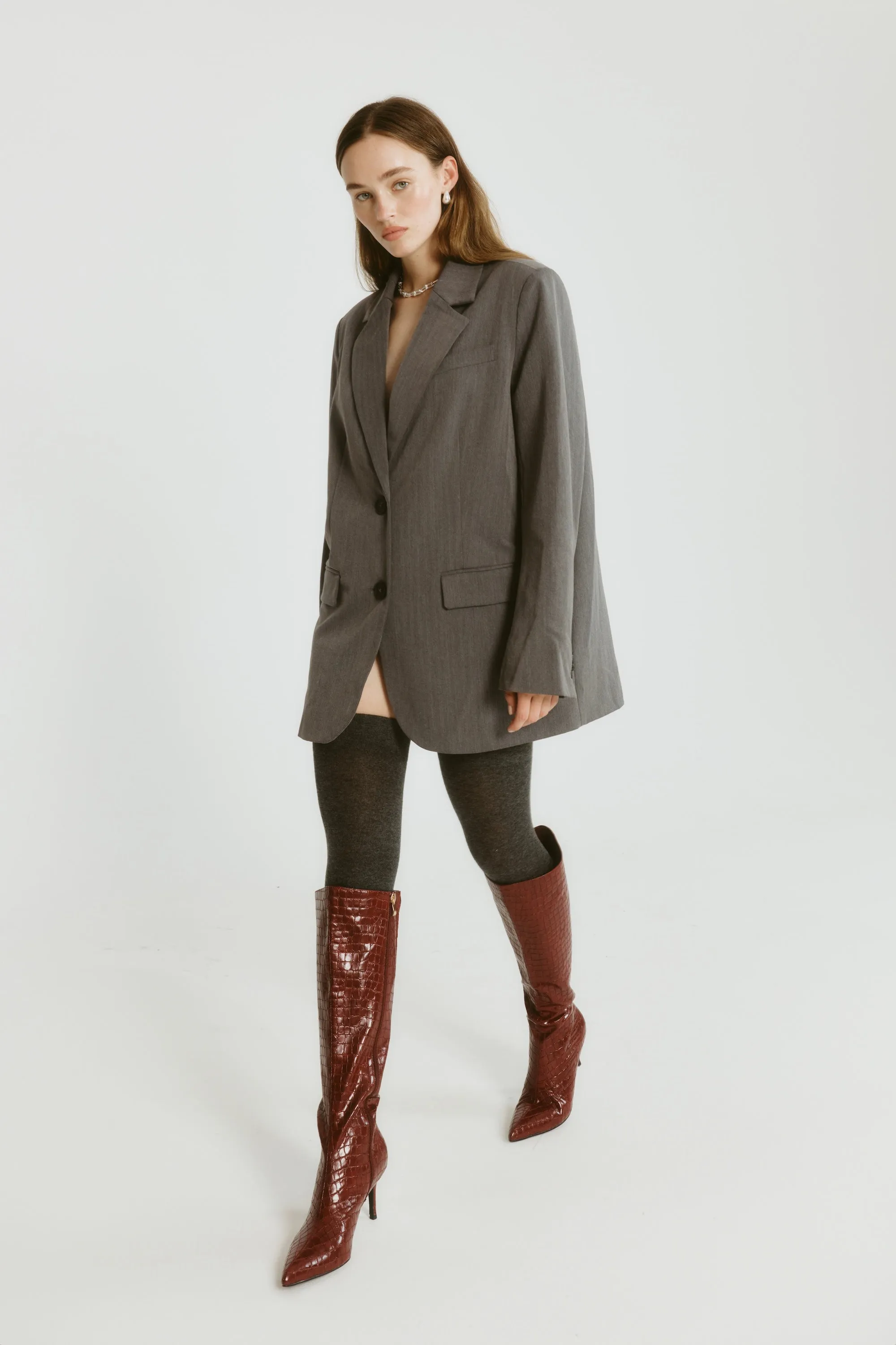 Bessie Tall Boots - Wine Croc sold by Verali product image thumbnail 4