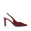 Konga Slingback Block Heels - Wine Patent sold by Verali