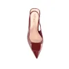 Konga Slingback Block Heels - Wine Patent sold by Verali
