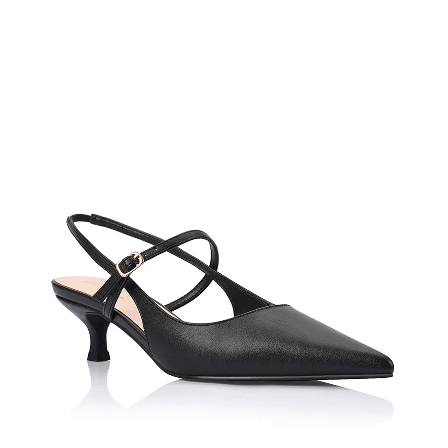 Luce Slingback Kitten Heels - Black sold by Verali product image thumbnail 2