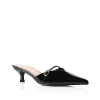 Lunar Point Toe Kitten Heels - Black Patent sold by Verali