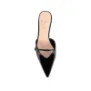 Lunar Point Toe Kitten Heels - Black Patent sold by Verali