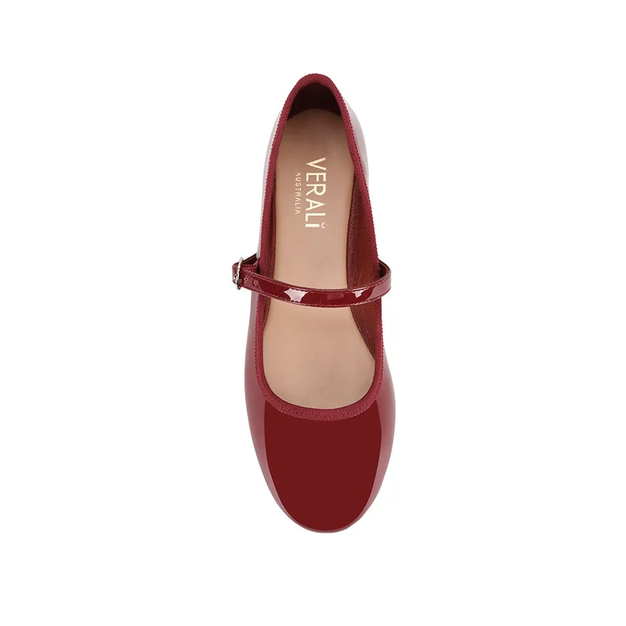 Bambi Mary-Jane Flats - Wine Patent sold by Verali product image thumbnail 5
