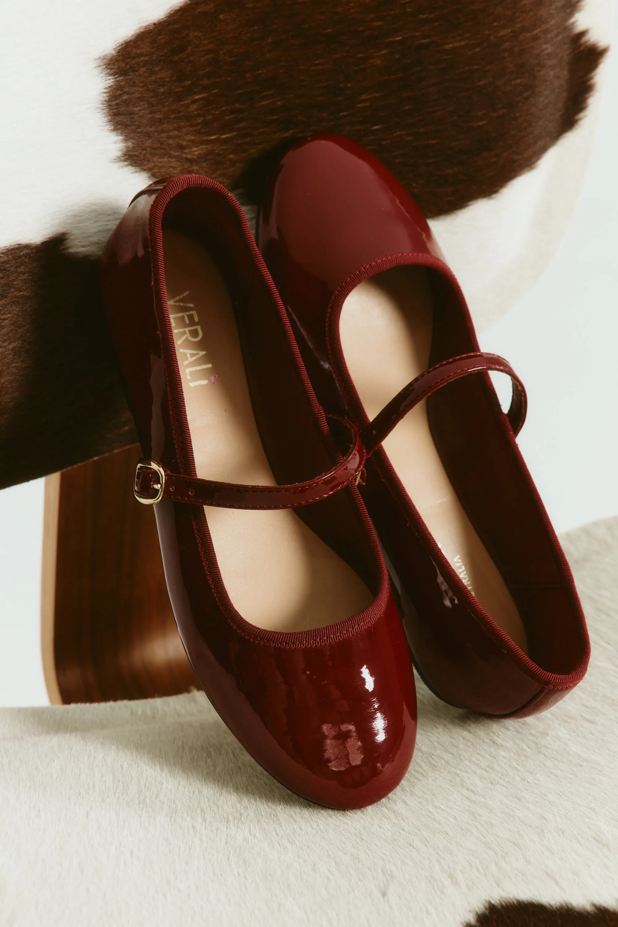 Bambi Mary-Jane Flats - Wine Patent sold by Verali product image thumbnail 2