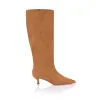 Lucila Knee High Boots - Tan Micro sold by Verali