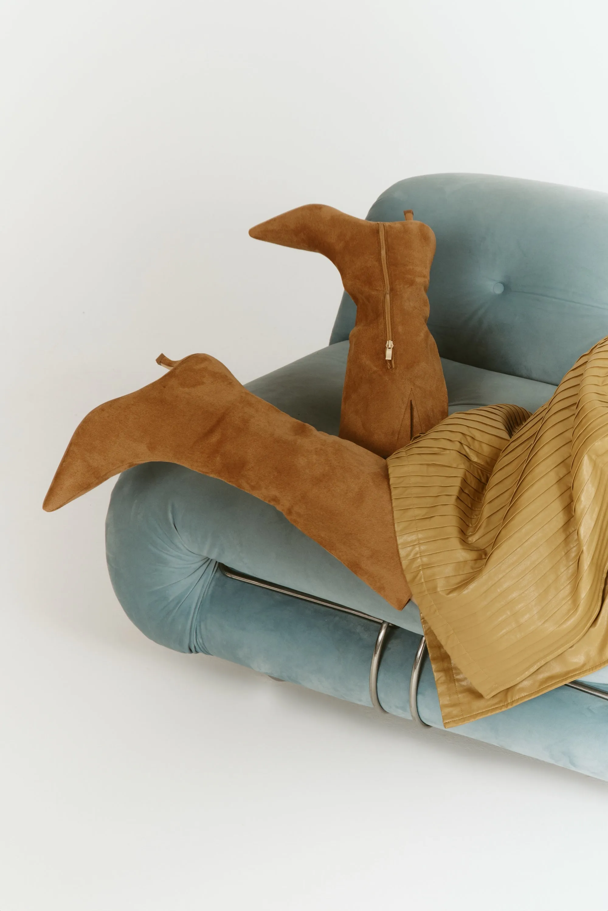 Lucila Knee High Boots - Tan Micro sold by Verali product image thumbnail 2