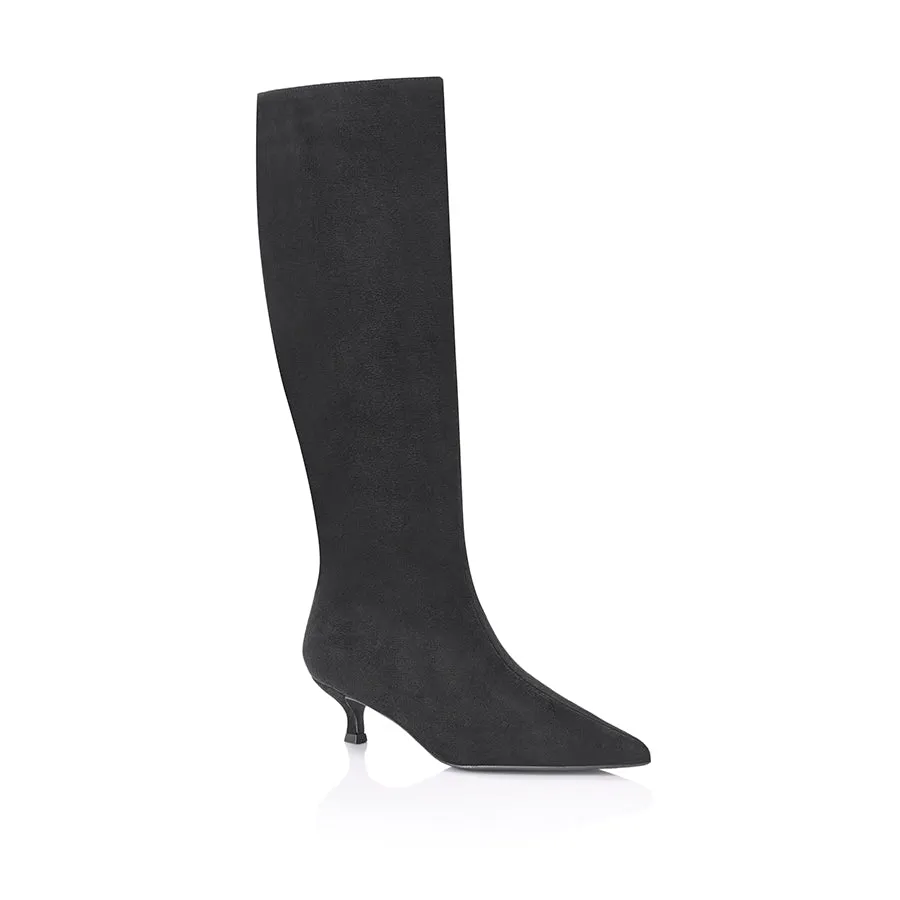 Lucila Knee High Boots - Black Micro sold by Verali product image thumbnail 4