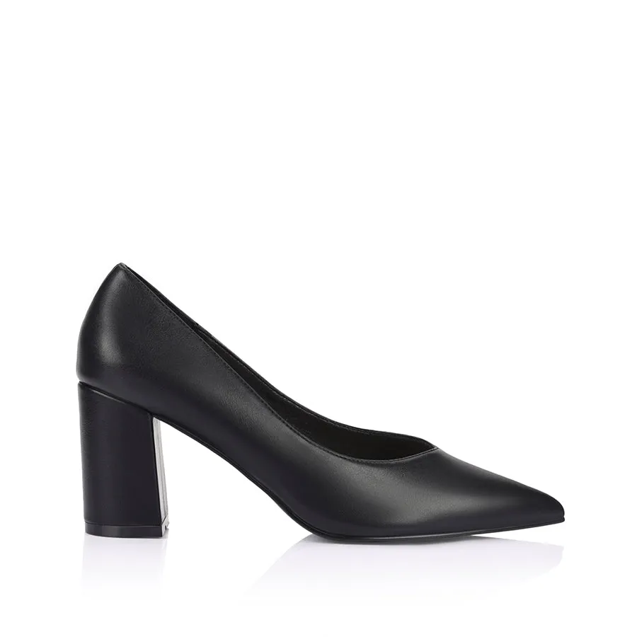 Elliot Block Heel Pumps - Black sold by Verali