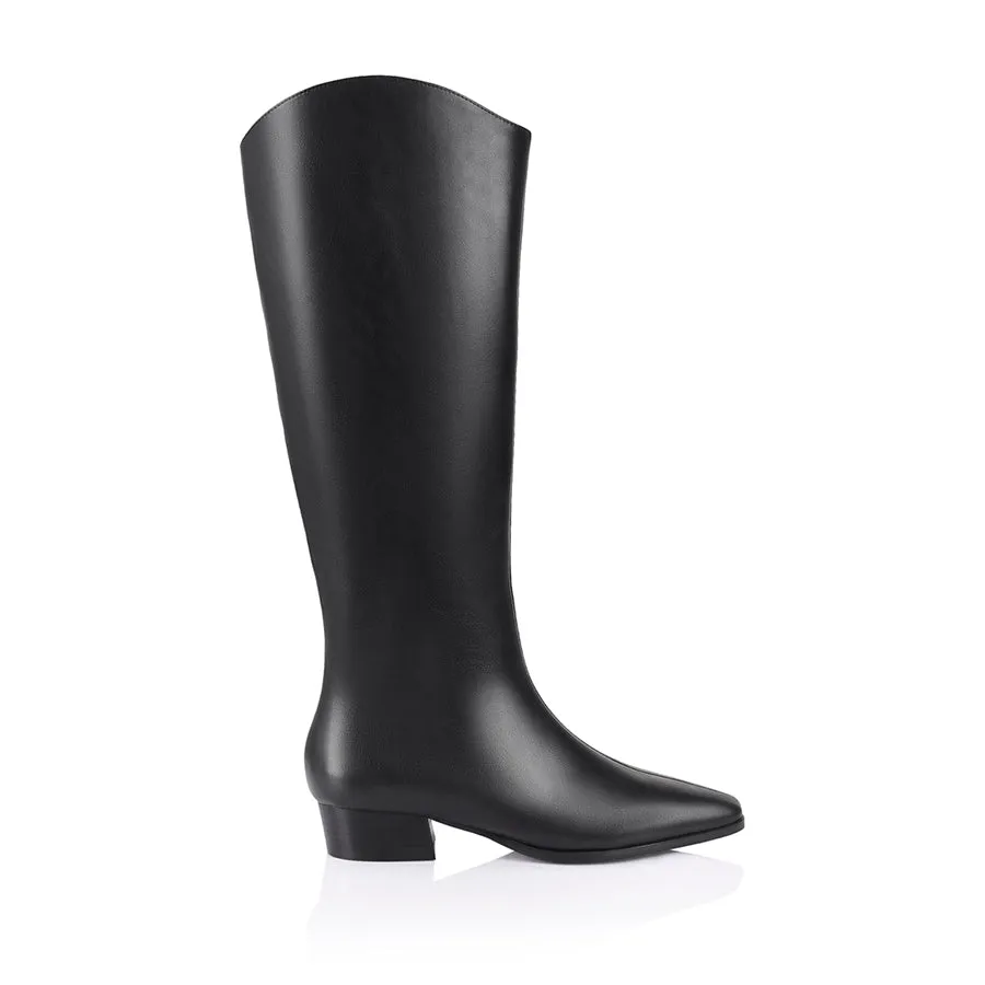Canterbury Knee High Boots - Black sold by Verali