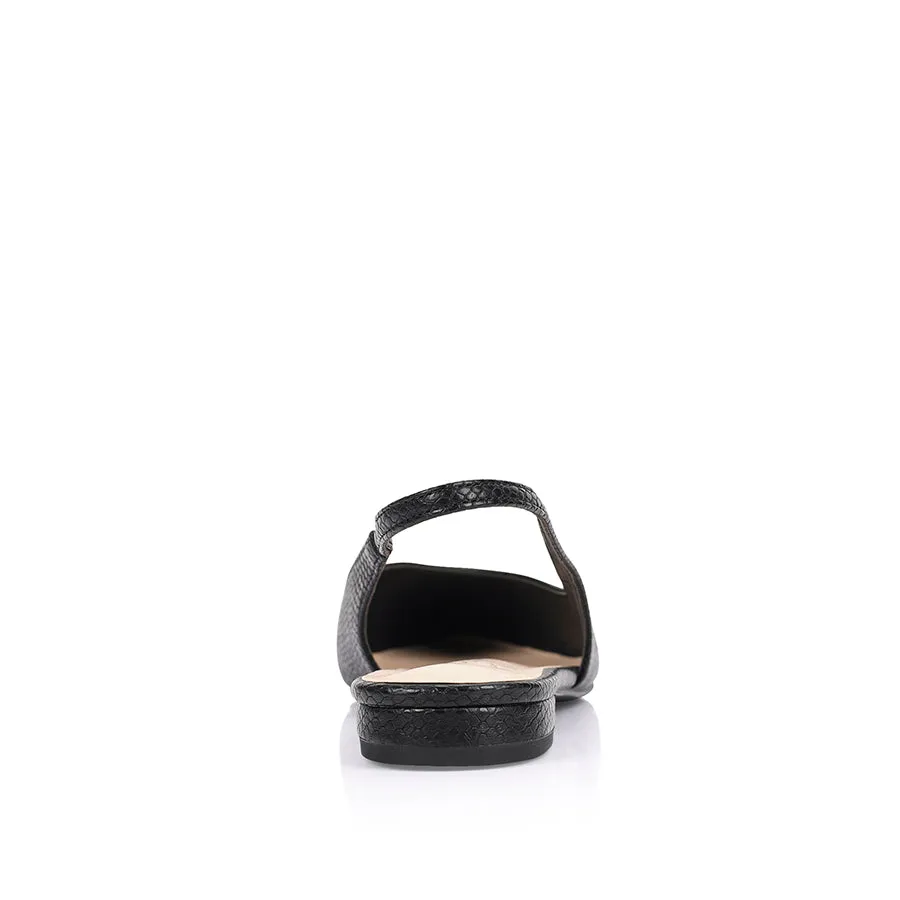 History Slingback Flats - Black Snake sold by Verali product image thumbnail 3