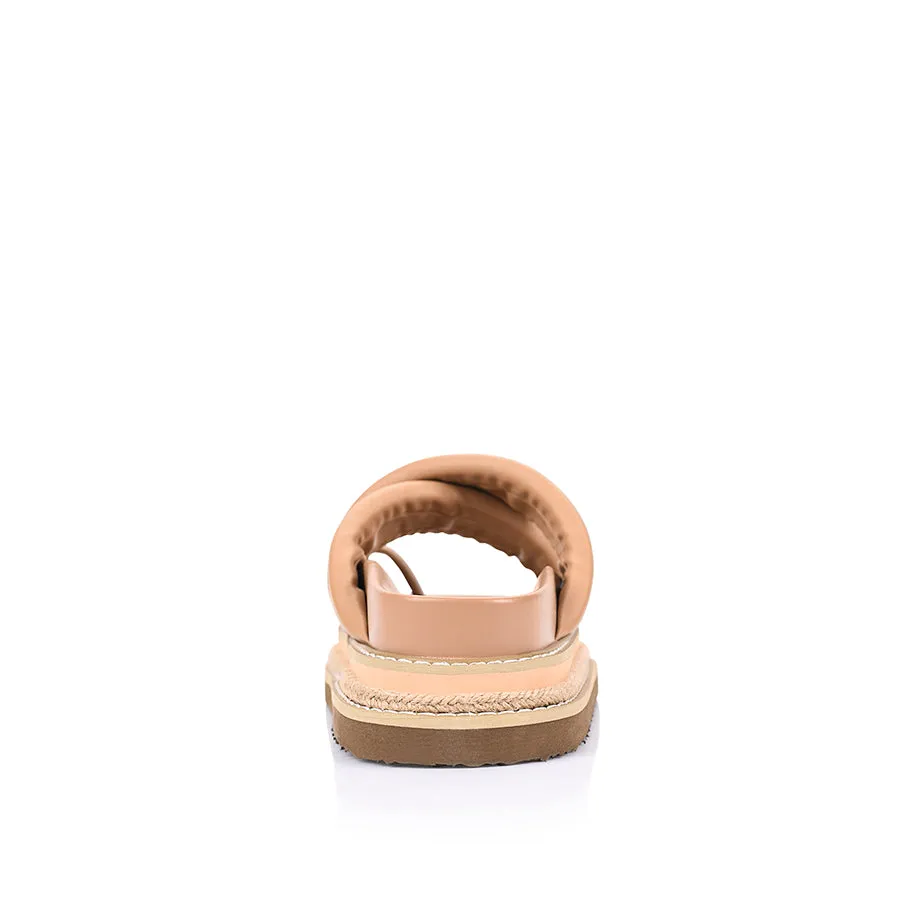 Thelma Flatform Slides - Dark Camel Tan sold by Verali product image thumbnail 3