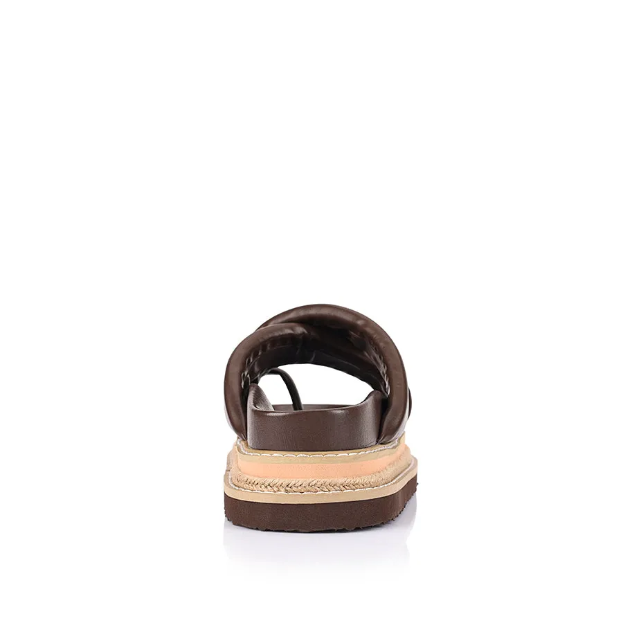 Thelma Flatform Slides - Chocolate Brown sold by Verali product image thumbnail 3